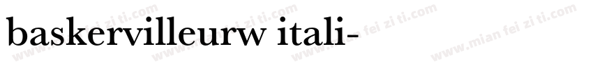baskervilleurw itali字体转换